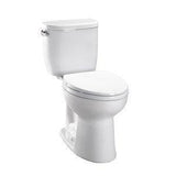 TOTO CST244EF#01 Entrada Two-Piece Elongated 1.28 GPF Universal Height Toilet, Cotton White