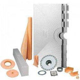 Schluter Kerdi 32-Inch X 60-Inch Shower Kit with Center Stainless Steel PVC Drain