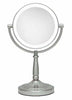 Zadro Cordless Dual-Sided LED Lighted Vanity Mirror, Satin Nickel