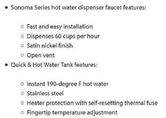 Waste King H711-U-CH Hot Water Dispenser Faucet and Tank Combo Unit