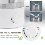 OXA 4L Large Capacity Cool Mist Humidifier Whisper-Quiet , Ultrasonic Air Humidifiers for Bedroom Babyroom Home Office, Two 360° Rotatable Mist Outlets, Waterless Automatic Shut-off (Gray)