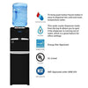 Lago Top Load Hot, Cold & Room Mini Black Water Cooler Dispenser