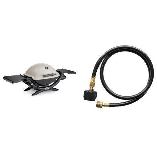 Weber 51060001 Q1200 Liquid Propane Grill with Cuisinart Adaptor Hose