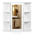 HOMFA Bathroom Wall Cabinet Multipurpose Kitchen Medicine Storage Organizer with Mirror Single Door Shelves,White Finish