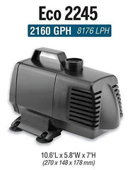 EcoPlus 2166 GPH (8176 LPH, 226W) Submersible Water Pump w/ 15 ft Power Cord | Aquarium, Fish Tank, Fountain, Pond, Hydroponics