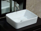 Bathroom Ceramic Porcelain Vessel Vanity Sink 7050L3 combo+ free brushed nickel faucet, Pop Up Drain with no overflow