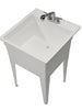 CASHEL Heavy Duty Free-Standing Utility Sink - Fully Loaded Sink Kit, 1960-32-01, White