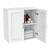 Topeakmart White Wooden Bathroom Wall Cabinet Toilet Medicine Storage Organizer with Adjustable Shelf Cupboard Unit