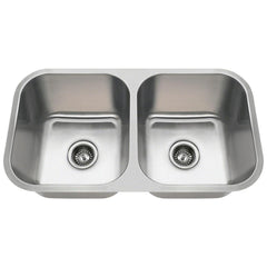 3218A 18-Gauge Undermount Equal Double Bowl Stainless Steel Kitchen Sink