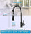 Spring Kitchen Faucets,Avola Lead Free Modern Single Handle Pull Out Sprayer Spring Kitchen Sink Faucets, Oil Rubbed Bronze Solid Brass Kitchen Faucets