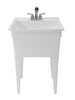 CASHEL Heavy Duty Free-Standing Utility Sink - Fully Loaded Sink Kit, 1960-32-01, White