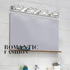 comeonlight 12W Bathroom Vanity Light, LED Crystal Make Up Mirror Light, 4-lights Daylight White 1200 Lumen Bathroom Bedroom lighting