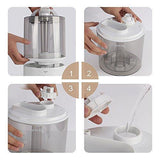 OXA 4L Large Capacity Cool Mist Humidifier Whisper-Quiet , Ultrasonic Air Humidifiers for Bedroom Babyroom Home Office, Two 360° Rotatable Mist Outlets, Waterless Automatic Shut-off (Gray)