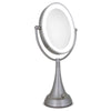 Zadro LEDOVLV410 - LED Lighted 10X/1X Oval Vanity Mirror with Satin Nickel Finish