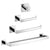 TURS Contemporary 4-Piece Bathroom Hardware Set Towel Hook Towel Bar Toilet Paper Holder Tower Holder, SUS 304 Stainless Steel Wall Mounted, Polished Q7zuheP-B