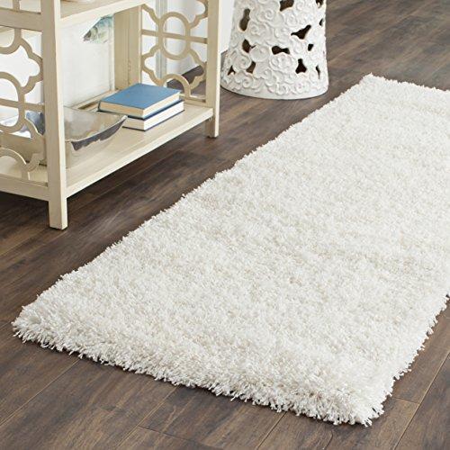 Safavieh California Premium Shag Collection SG151-1010 White Runner (2'3