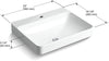 KOHLER K-2660-1-0 Vox Rectangle Vessel Bathroom Sink, White