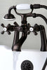 Kingston Brass KS268ORB Victorian 7-Inch Deck Mount Tub and Shower Faucet, Oil Rubbed Bronze