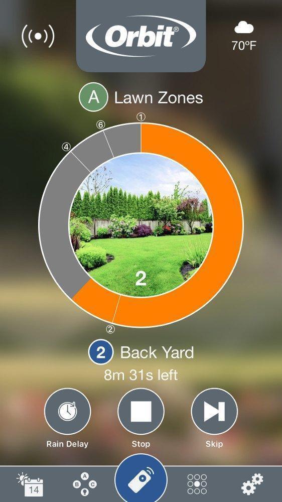 Orbit 57946 B-hyve Smart Indoor/Outdoor 6-Station WiFi Sprinkler System Controller, Compatible with Alexa