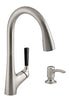 Kohler K-R562-SD-VS Malleco Pull-down Kitchen Sink Faucet with Soap/Lotion Dispenser, Vibrant Stainless