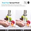 【Promoción】Commercial Kitchen Faucet with Pull Down Sprayer, KOPAIS 1-Handle High Arch Brushed Nickel Kitchen Sink Faucets, Single Lever Deck Mounted Stainless Steel cUPC