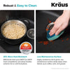 Kraus Forteza Granite Kithen Sink, 33 Inch, KGD-52GREY