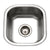 Houzer MS-1708-1 Club Series Undermount Stainless Steel Square Bowl Bar/Prep Sink