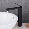 Beelee Single Hanle Single Hole Bathroom Vanity Sink Tall Faucet, Painting Black