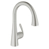 GROHE LadyLux3 Café Single-Handle Pull-Down Kitchen Faucet, Super Steel Infinity