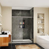 SUNNY SHOWER B020-6072CB Frameless Glass Sliding Shower Door Clear Glass Brushed Nickel Finish 2 Way Sliding, 60