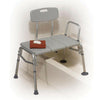 Transfer Bench Adjustable Height Legs, Lightweight Plastic Benches for Bath Tub and Shower with Back Non-slip Seat, Gray