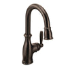 Moen 5985ORB Brantford One Handle High Arc Pulldown Bar Faucet, Oil Rubbed Bronze