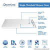 DreamLine SlimLine 32 in. D x 60 in. W x 2 3/4 in. H Right Drain Single Threshold Shower Base in White, DLT-1132602