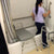 Transfer Bench Adjustable Height Legs, Lightweight Plastic Benches for Bath Tub and Shower with Back Non-slip Seat, Gray