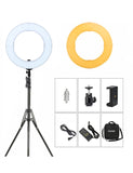 ZOMEI 14 inch LED Ring Light, Dimmable 41W 5500k Output Makeup and YouTube Video Light Professional Photography Lights with Stand, Orange Plastic Filters and Carrying Bag