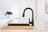 AguaStella AS51ORB Oil Rubbed Bronze Kitchen Faucet with Pull Down Sprayer Single Handle High Arc Kitchen Sink Faucet with Deck Plate