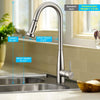 【Promoción】Commercial Kitchen Faucet with Pull Down Sprayer, KOPAIS 1-Handle High Arch Brushed Nickel Kitchen Sink Faucets, Single Lever Deck Mounted Stainless Steel cUPC