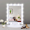 Viugreum Hollywood Vanity Mirror, Dimmable Lighted Makeup Mirror with Lights, Cosmetic Vanity Mirror Sets with Smart Touch Control Dimmer, Included 10X Magnifying Mirror and 2 pcs Lamp Shades-White