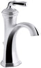 KOHLER Devonshire K-193-4-CP Single Handle Single Hole or Centerset Bathroom Faucet with Metal Drain Assembly in Polished Chrome