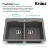 Kraus Forteza Granite Kithen Sink, 33 Inch, KGD-52GREY