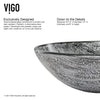 VIGO VG07050 Titanium Glass Vessel Bathroom Sink