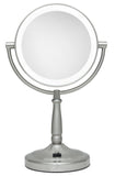 Zadro Cordless Dual-Sided LED Lighted Vanity Mirror, Satin Nickel