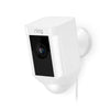 Ring Spotlight Cam Wired: Plugged-in HD security camera with built-in spotlights, two-way talk and a siren alarm, White, Works with Alexa