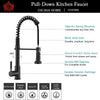 GICASA Semi-Pro Kitchen Faucet, Durable and Sturdy Pull Out Kitchen Faucet with Sprayer, Oil Rubbed Bronze Sink Faucet