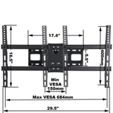 VideoSecu MW380B5 Full Motion Articulating TV Wall Mount Bracket for Most 37