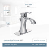 Moen 6903 Voss One-Handle High-Arc Bathroom Faucet with Drain Assembly, Chrome