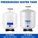 iSpring T55M 5.5 Gallon Residential Pre-Pressurized Water Storage Tank for Reverse Osmosis (RO) Systems