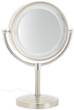 Jerdon HL745NC 8.5-Inch Halo Lighted Vanity Mirror with 5x Magnification, Nickel and Chrome Finish