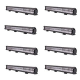 4D Light Bar,Eyourlife Fish Eye 180W 4D Lens Spot Beam Off Road Work Light Bar With Waterproof For Jeep Atv Utv Driving Headlight Pods (8 Pc)