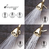 Speakman S-2252-PB Signature Brass Icon Anystream High Pressure Adjustable Shower Head, Polished Brass